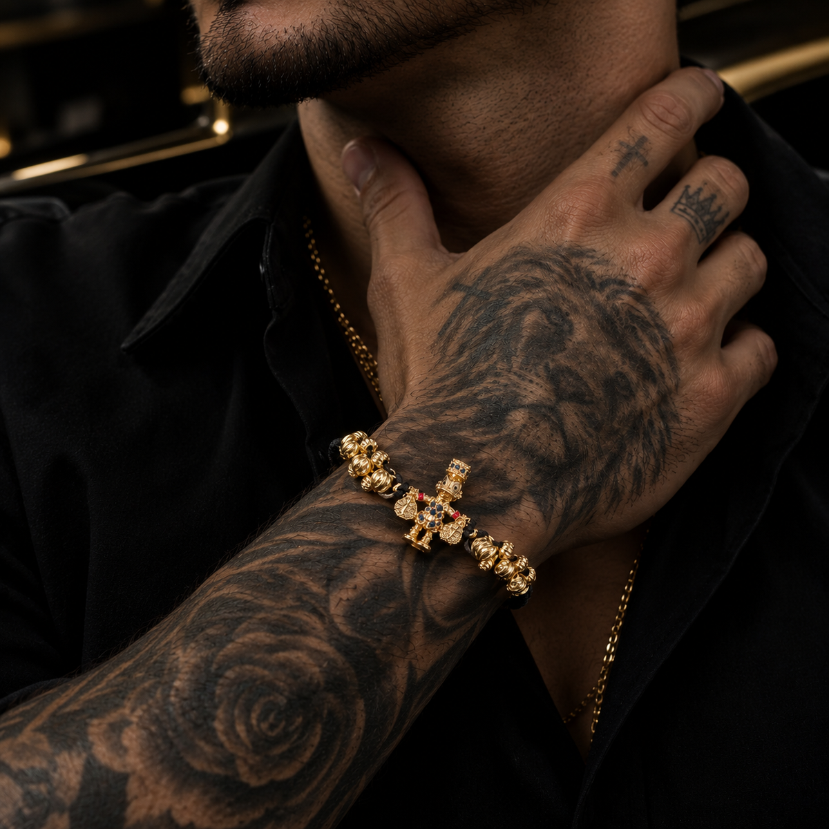 DÚO TÍO RICO IMPERIAL 18K Pulsera + Anillo en Oro Laminado 18K Certificado