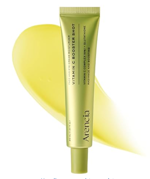 Arencia crema con Vitamina C con Glutatión, Niacinamida y Vitamina E adios manchas oscuras y piel dañada.